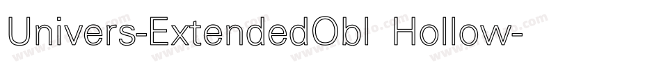 Univers-ExtendedObl Hollow字体转换